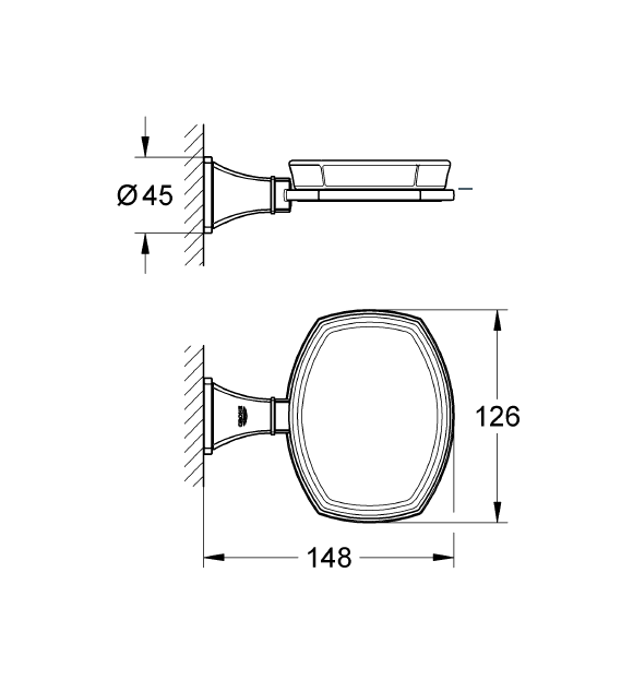 Grohe Sabunluk Ve Tutacağı Grandera Seramik Krom - 40628000 - 10GRO40628000