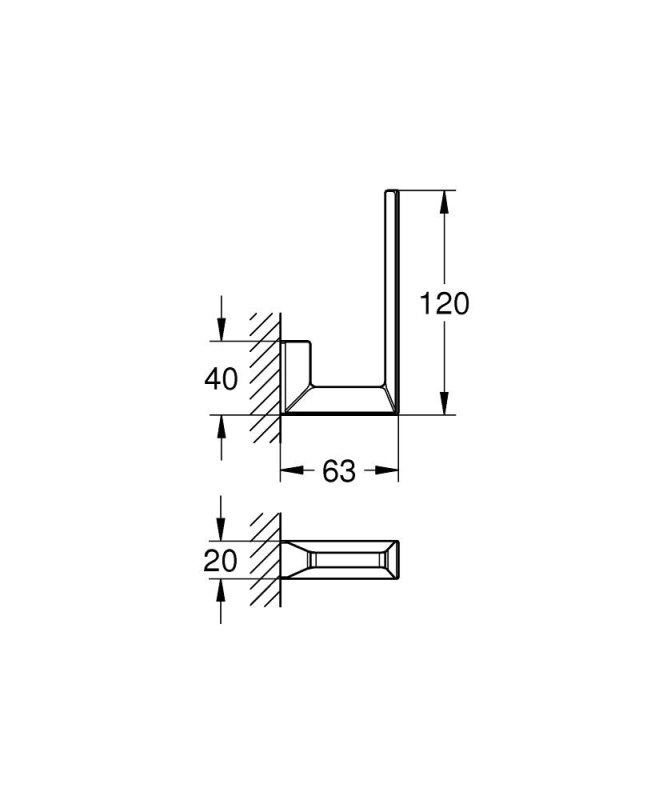 Grohe Selection Cube Yedek Tuvalet Kağıtlığı - 40784000 - 10GRO40784000