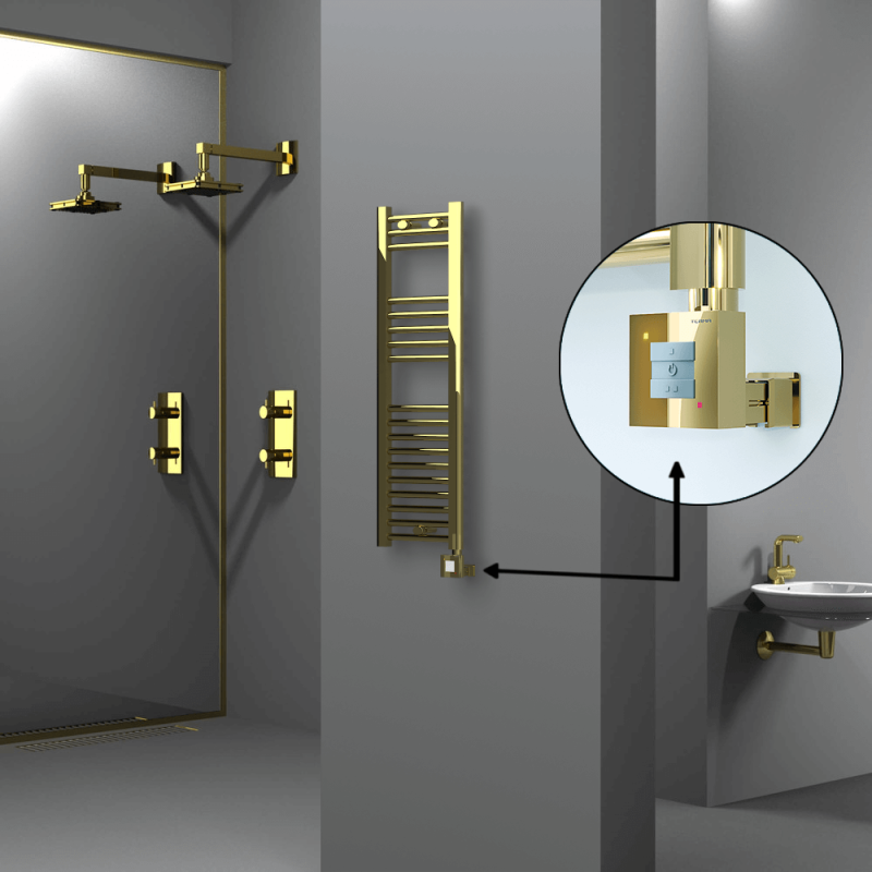 HAITI Elektrikli Havlupan 300x1000 Düz Altın (KTX1 Termostat) 200W - 1HAI03001000DK2PEB020