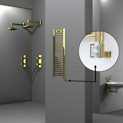 Radiva - HAITI Elektrikli Havlupan 300x1000 Düz Altın (KTX3 Termostat) 200W