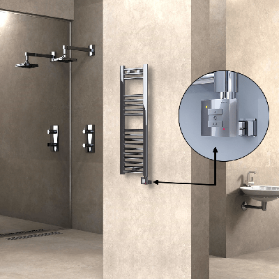  - HAITI Elektrikli Havlupan 300x1000 Düz Krom (KTX1 Termostat) 200W