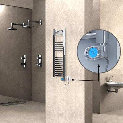 Radiva - HAITI Elektrikli Havlupan 300x1000 Düz Krom (Musa Termostat) 200W (1)