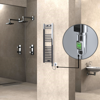 Radiva - HAITI Elektrikli Havlupan 300x1000 Düz Krom (On/Off Düğmeli) 200W (1)