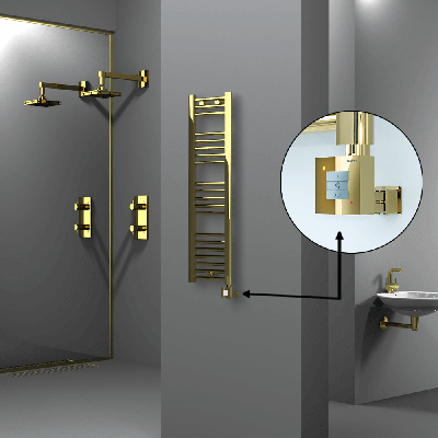 Radiva - HAITI Elektrikli Havlupan 300x1100 Düz Altın (KTX1 Termostat) 200W