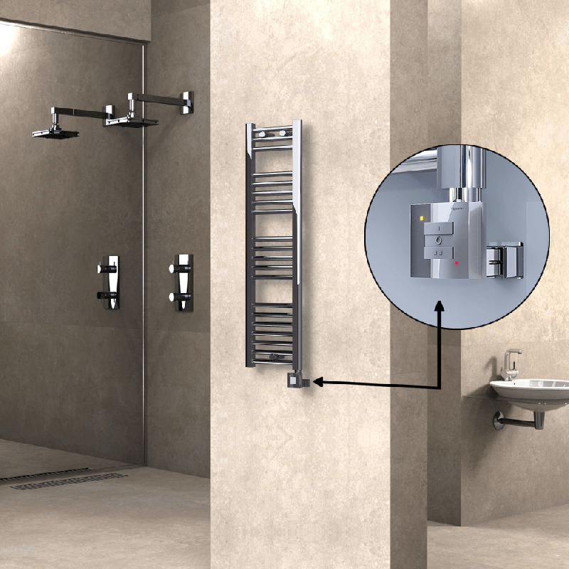 HAITI Elektrikli Havlupan 300x1100 Düz Krom (KTX1 Termostat) 200W - 1HAI03001100DK1PEB020