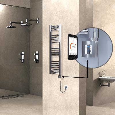  - HAITI Elektrikli Havlupan 300x1100 Düz Krom (KTX4 Termostat) 200W Spiral Kablolu (1)