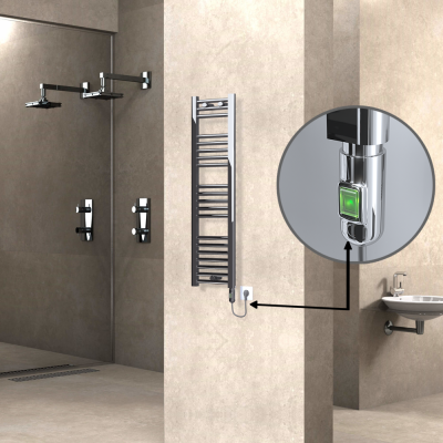 Radiva - HAITI Elektrikli Havlupan 300x1100 Düz Krom (On/Off Düğmeli) 200W - 500