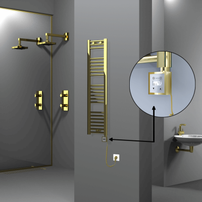 Radiva - HAITI Elektrikli Havlupan 300x1200 Düz Altın (KTX3 Termostat) 200W Spiral Kablolu (1)