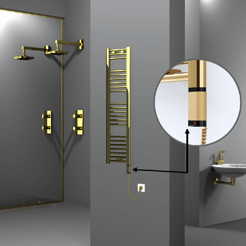 HAITI Elektrikli Havlupan 300x1200 Düz Altın (OneD On/Off ) Sağ 200W - 1HAI03001200DK2PE8020