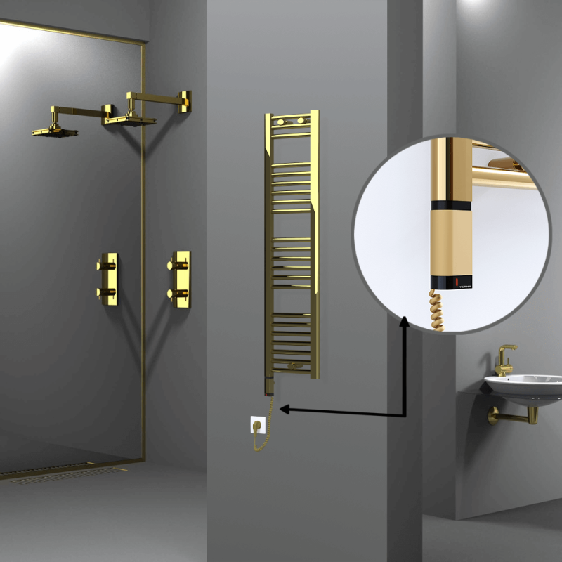 HAITI Elektrikli Havlupan 300x1200 Düz Altın (OneD On/Off ) Sol 200W - 1HAI03001200DK2PE9020