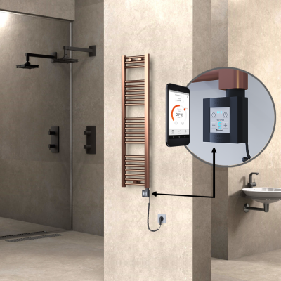 HAITI Elektrikli Havlupan 300x1200 Düz Bakır Eskitme (KTX4 Termostat) 200W Spiral Kablolu - Thumbnail 1HAI03001200DK3PEC020-K