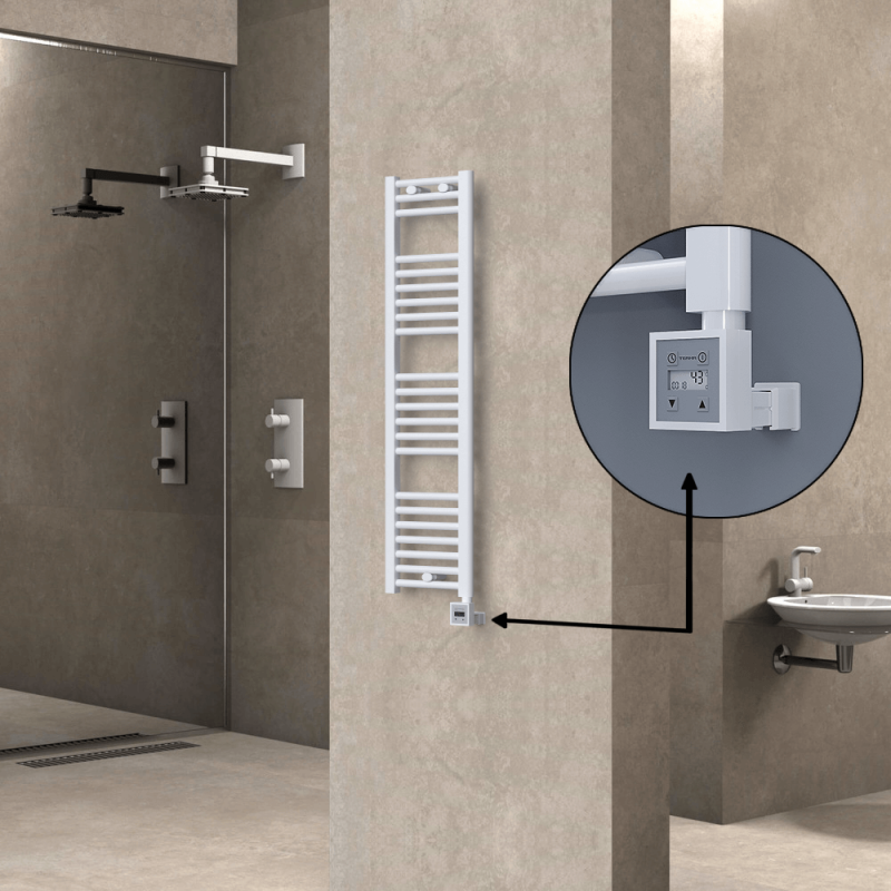 HAITI Elektrikli Havlupan 300x1200 Düz Beyaz (KTX3 Termostat) 300W - 1HAI03001200DB1PE7030