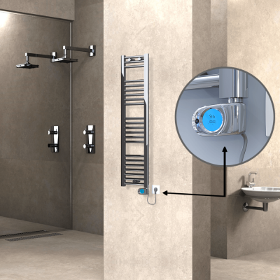 Radiva - HAITI Elektrikli Havlupan 300x1200 Düz Krom (Musa Termostat) 200W - 499