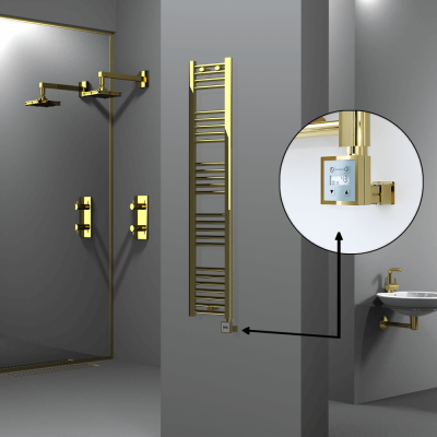 Radiva - HAITI Elektrikli Havlupan 300x1500 Düz Altın (KTX3 Termostat) 300W (1)