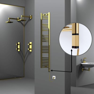 Radiva - HAITI Elektrikli Havlupan 300x1500 Düz Altın (OneD On/Off ) Sağ 300W (1)