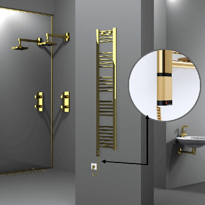 Radiva - HAITI Elektrikli Havlupan 300x1500 Düz Altın (OneD On/Off ) Sol 300W (1)