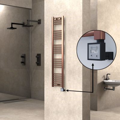  - HAITI Elektrikli Havlupan 300x1500 Düz Bakır Eskitme (KTX3 Termostat) 300W