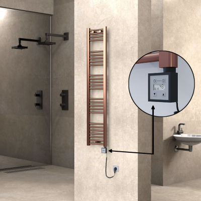 HAITI Elektrikli Havlupan 300x1500 Düz Bakır Eskitme (KTX3 Termostat) 300W Spiral Kablolu - Thumbnail 1HAI03001500DK3PE7030-K