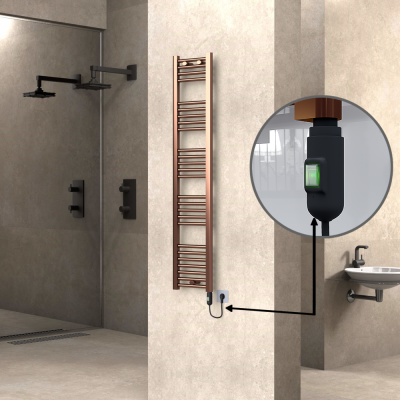 HAITI Elektrikli Havlupan 300x1500 Düz Bakır Eskitme (On/Off Düğmeli) 300W - Thumbnail 1HAI03001500DK3PE1030