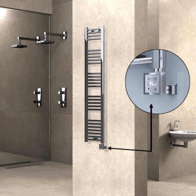 HAITI Elektrikli Havlupan 300x1500 Düz Krom (KTX3 Termostat) 300W - Thumbnail 1HAI03001500DK1PE7030