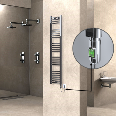 Radiva - HAITI Elektrikli Havlupan 300x1500 Düz Krom (On/Off Düğmeli) 300W - 500