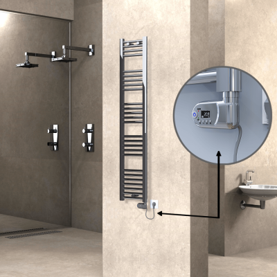 Radiva - HAITI Elektrikli Havlupan 300x1500 Düz Krom (Thesis Termostat) 300W (1)
