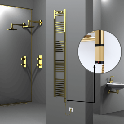 Radiva - HAITI Elektrikli Havlupan 300x1800 Düz Altın (OneD On/Off ) Sağ 300W (1)