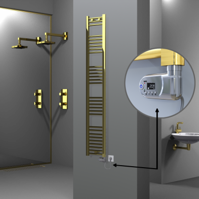 HAITI Elektrikli Havlupan 300x1800 Düz Altın (Thesis Termostat) 300W - Thumbnail 1HAI03001800DK2PE2030