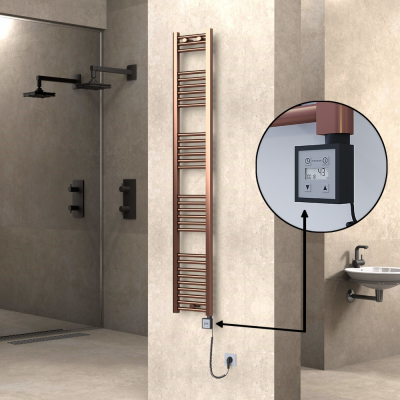  - HAITI Elektrikli Havlupan 300x1800 Düz Bakır Eskitme (KTX3 Termostat) 300W Spiral Kablolu (1)