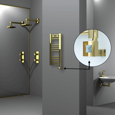 HAITI Elektrikli Havlupan 300x700 Düz Altın (KTX1 Termostat) 200W - Thumbnail 1HAI03000700DK2PEB020