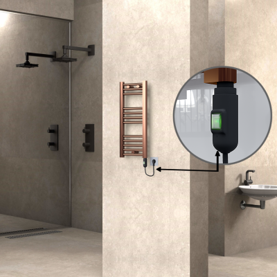  - HAITI Elektrikli Havlupan 300x700 Düz Bakır Eskitme (On/Off Düğmeli) 200W