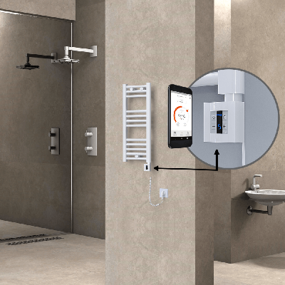 HAITI Elektrikli Havlupan 300x700 Düz Beyaz (KTX4 Termostat) 200W Spiral Kablolu - Thumbnail 1HAI03000700DB1PEC020-K