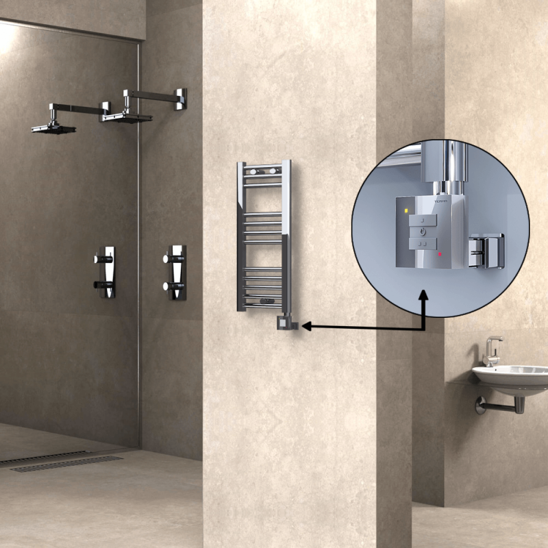 HAITI Elektrikli Havlupan 300x700 Düz Krom (KTX1 Termostat) 200W - 1HAI03000700DK1PEB020