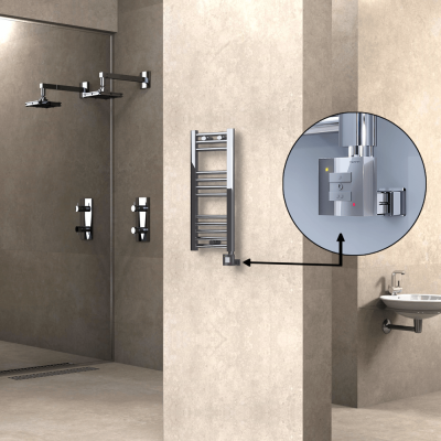  - HAITI Elektrikli Havlupan 300x700 Düz Krom (KTX1 Termostat) 200W (1)