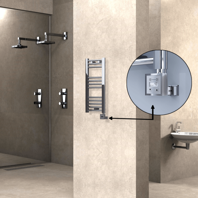 HAITI Elektrikli Havlupan 300x700 Düz Krom (KTX3 Termostat) 200W - 1HAI03000700DK1PE7020