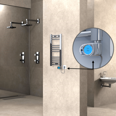 Radiva - HAITI Elektrikli Havlupan 300x700 Düz Krom (Musa Termostat) 200W (1)