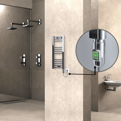 Radiva - HAITI Elektrikli Havlupan 300x700 Düz Krom (On/Off Düğmeli) 200W - 461