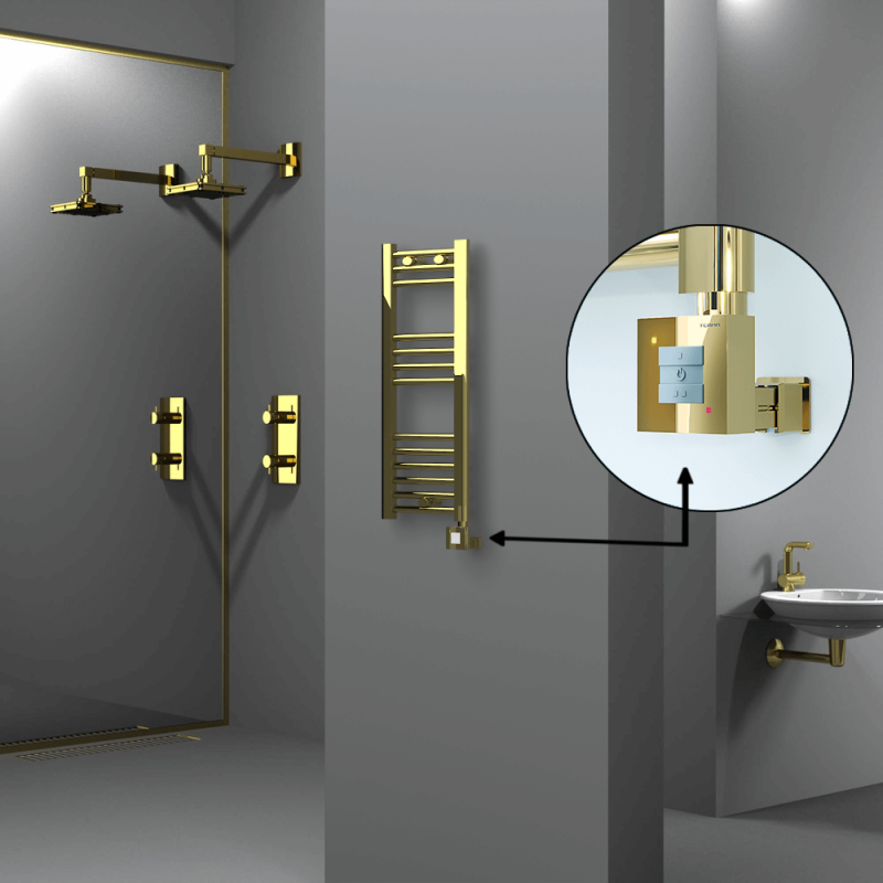 HAITI Elektrikli Havlupan 300x800 Düz Altın (KTX1 Termostat) 200W - 1HAI03000800DK2PEB020