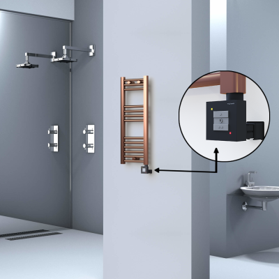  - HAITI Elektrikli Havlupan 300x800 Düz Bakır Eskitme (KTX1 Termostat) 200W