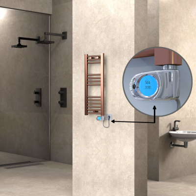  - HAITI Elektrikli Havlupan 300x800 Düz Bakır Eskitme (Musa Termostat) 200W