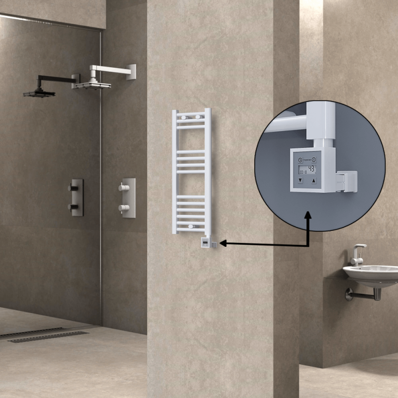 HAITI Elektrikli Havlupan 300x800 Düz Beyaz (KTX3 Termostat) 200W - 1HAI03000800DB1PE7020