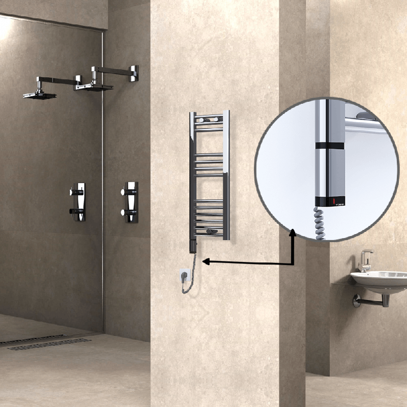 HAITI Elektrikli Havlupan 300x800 Düz Krom (OneD On/Off ) Sol 200W - 1HAI03000800DK1PE9020