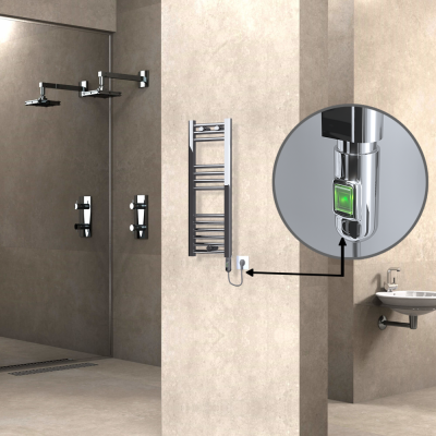 Radiva - HAITI Elektrikli Havlupan 300x800 Düz Krom (On/Off Düğmeli) 200W (1)