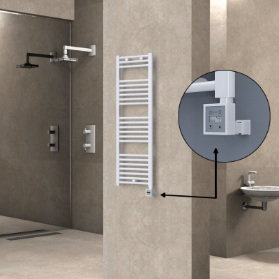 HAITI Elektrikli Havlupan 400x1200 Düz Beyaz (KTX3 Termostat) 600W - Thumbnail 1HAI04001200DB1PE7060