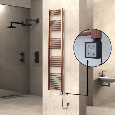  - HAITI Elektrikli Havlupan 400x1800 Düz Bakır Eskitme (KTX3 Termostat) 300W Spiral Kablolu (1)