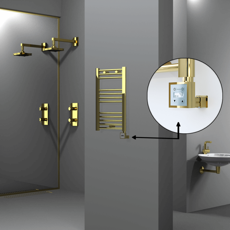 HAITI Elektrikli Havlupan 400x700 Düz Altın (KTX3 Termostat) 200W - 1HAI04000700DK2PE7020