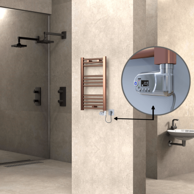  - HAITI Elektrikli Havlupan 400x700 Düz Bakır Eskitme (Thesis Termostat) 200W (1)