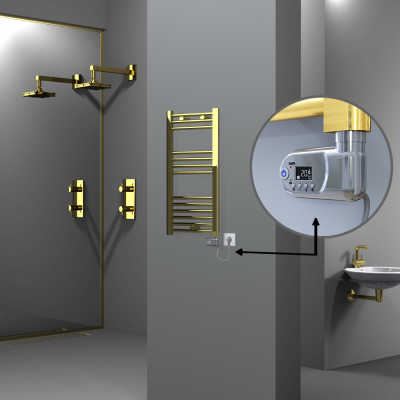 HAITI Elektrikli Havlupan 400x800 Düz Altın (Thesis Termostat) 200W - Thumbnail 1HAI04000800DK2PE2020