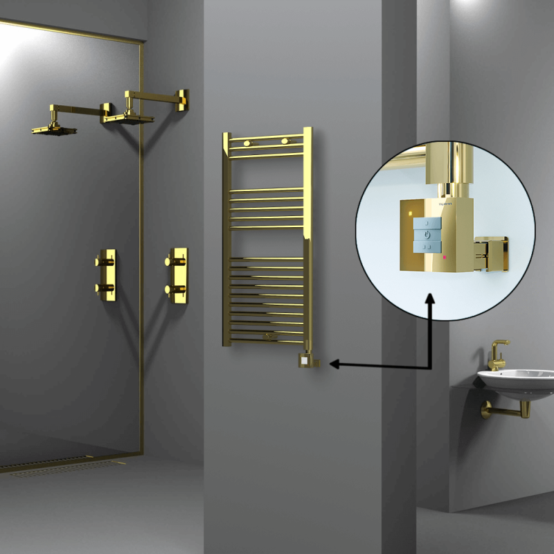 HAITI Elektrikli Havlupan 500x1000 Düz Altın (KTX1 Termostat) 300W - 1HAI05001000DK2PEB030