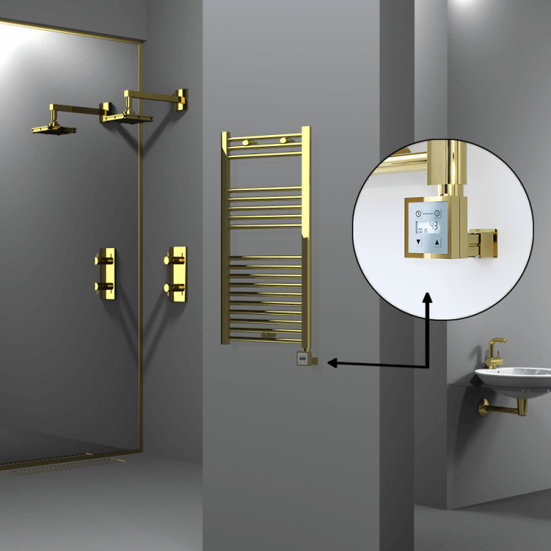 HAITI Elektrikli Havlupan 500x1000 Düz Altın (KTX3 Termostat) 300W - 1HAI05001000DK2PE7030